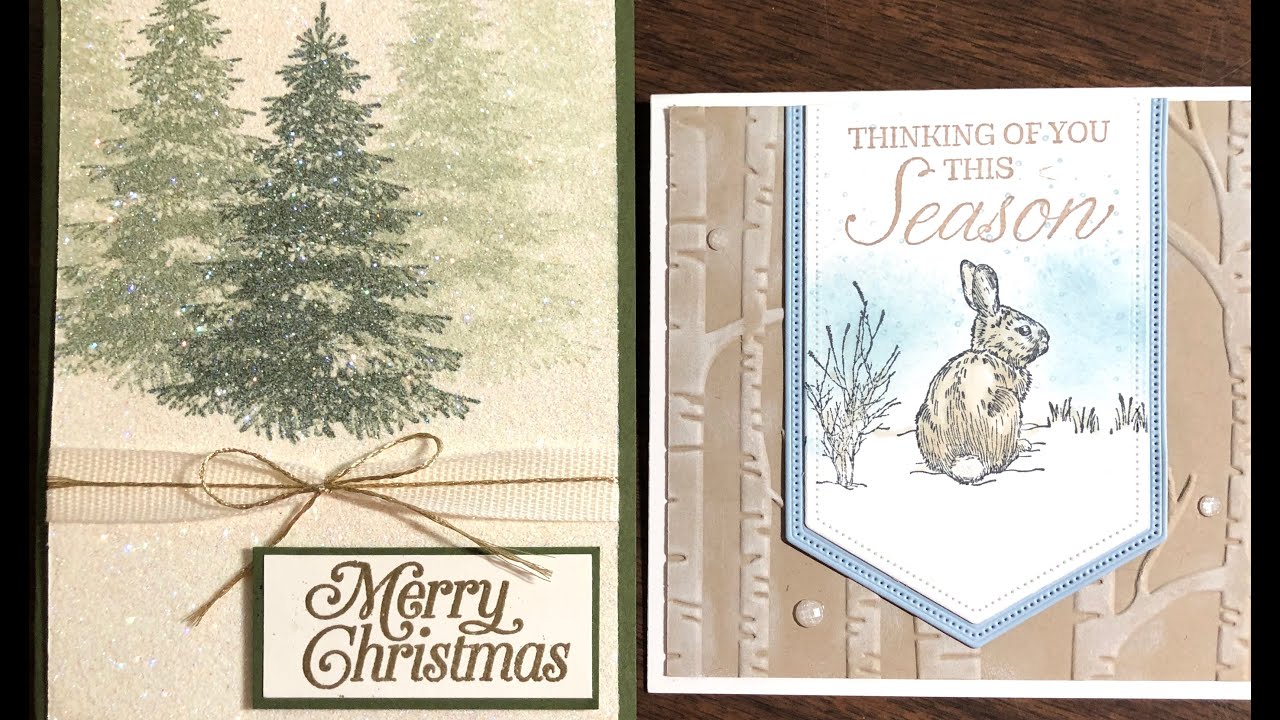 Glitter Technique card using Stampin Up sticker paper!
