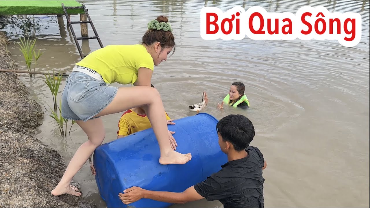 Thử Th&aacute;ch Qua S&ocirc;ng Bằng Th&ugrave;ng Phuy Nhận Ngay Tiền Khủng V&agrave; C&aacute;i Kết | Ly Ng&ocirc; Vlog