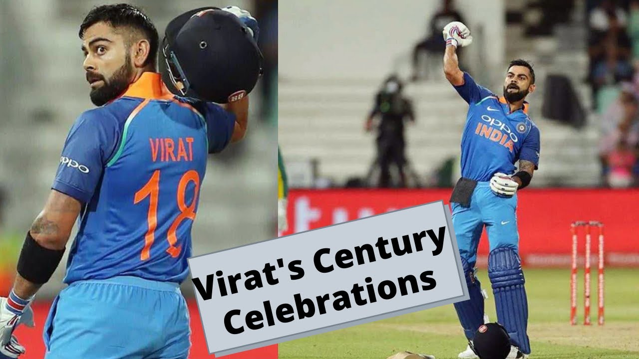 How Virat Kohli celebrates after scoring a century | Virat Kohli's century celebrations