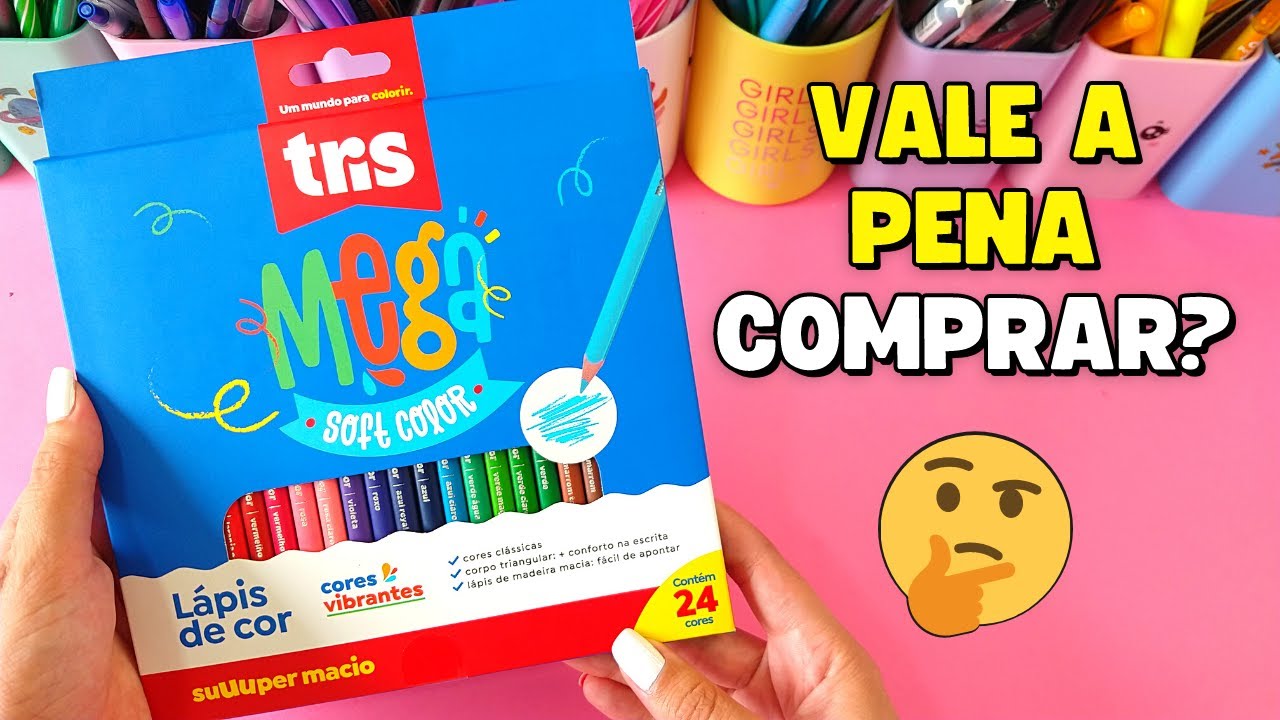 Lápis de Cor TRIS Mega Soft Color - 24 Cores
