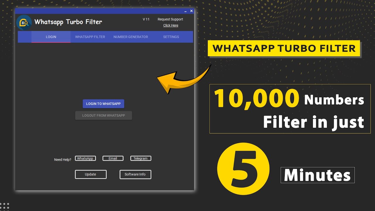 How to filter whatsapp and none whatsapp number | filter whatsapp number software #filter