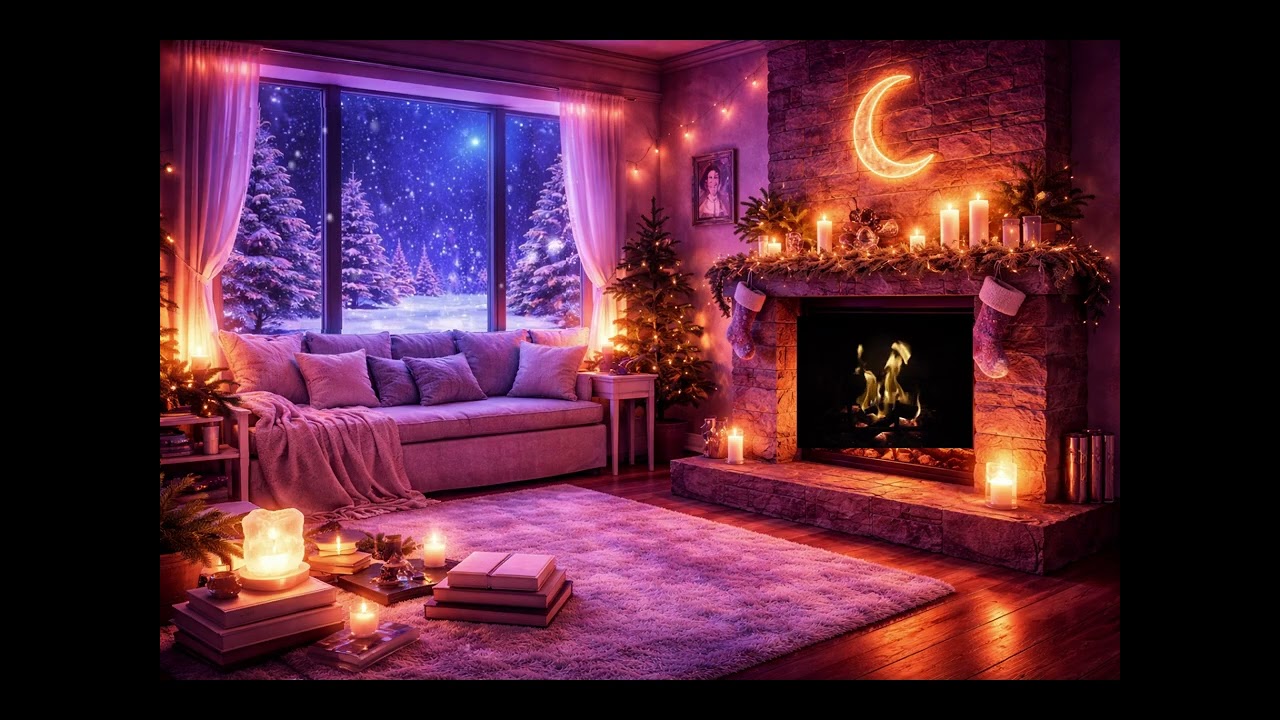 Crackling Fireplace Ambience 🌙 Calm, Healing and Deep Relaxation #healing