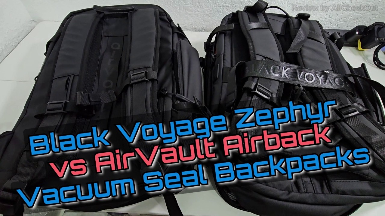 Black Voyage Zephyr против AirVault Airback &ndash; 60-литровый вакуумный рюкзак Vortex для путешествий...