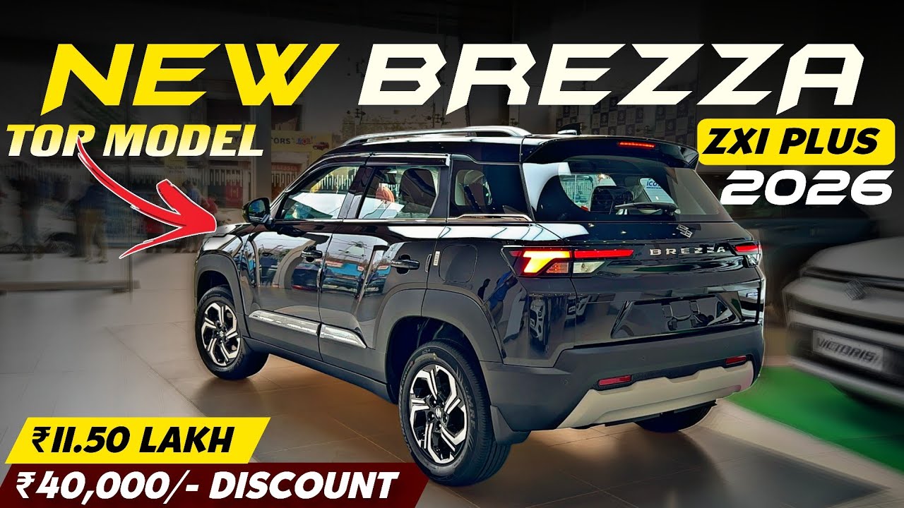 New Maruti Brezza Zxi Plus Top Model Black 2026🔥 | Brezza On Road Price | Features Mileage Review✅