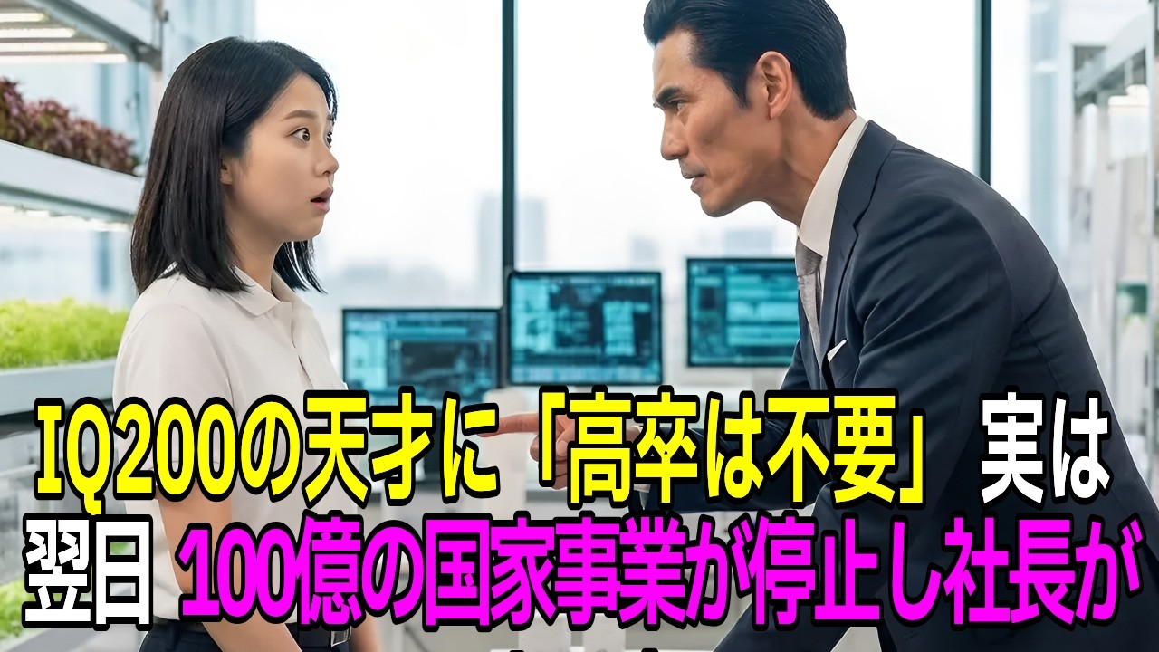 スマート農業の天才高卒を学歴で差別し解雇した新社長、翌日100億の国家プロジェクトが停止し土下座する事態に【感動する話】【朗読】