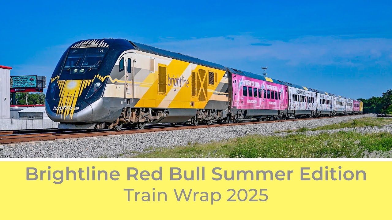 Brightline Red Bull Summer Edition Train Wrap 2025