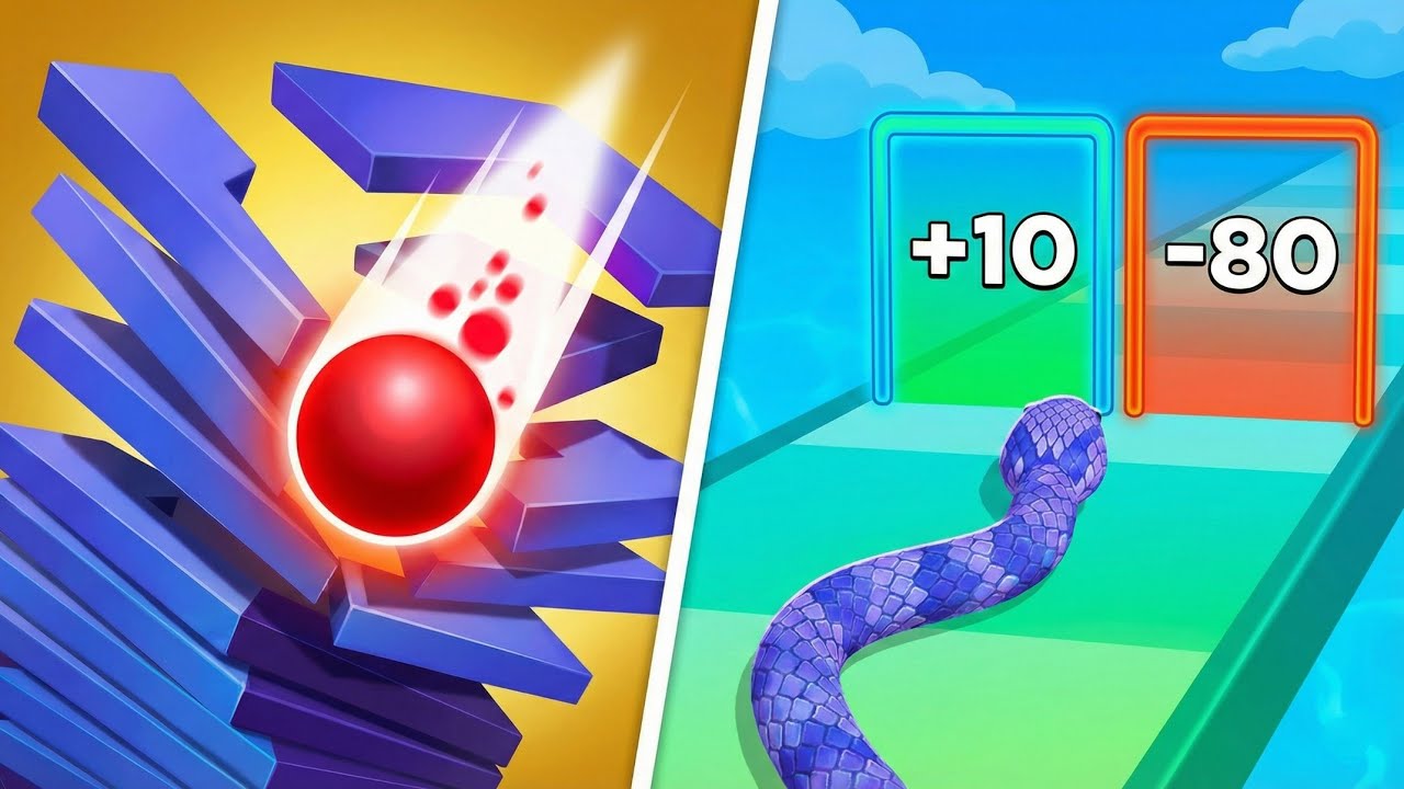 Stack Ball VS Snake Run Race – Gameplay Walkthrough - Smash vs Run (Android & iOS)