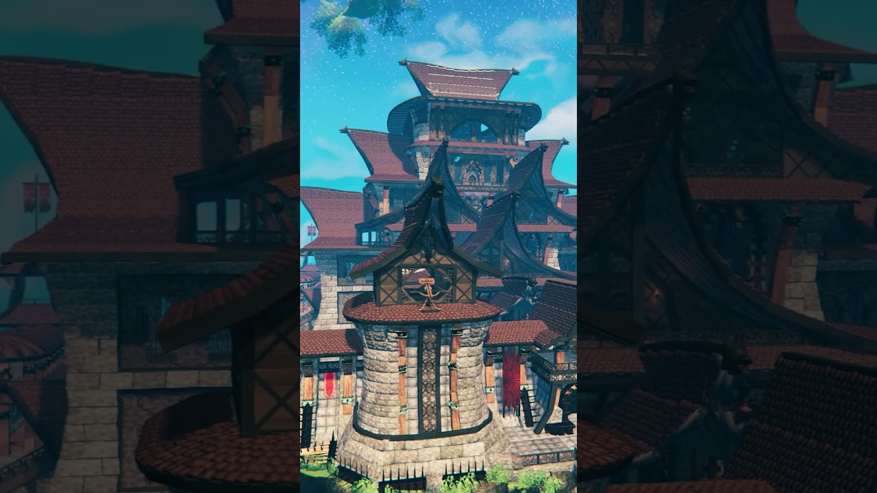 Building a castle in Valheim #valheimbuilding #castle   #valheim