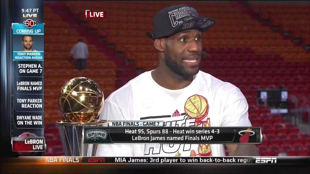 June 20, 2013 - ESPN - LeBron James Interview - 2013 NBA Finals Game 07 (Heat Vs Spurs)