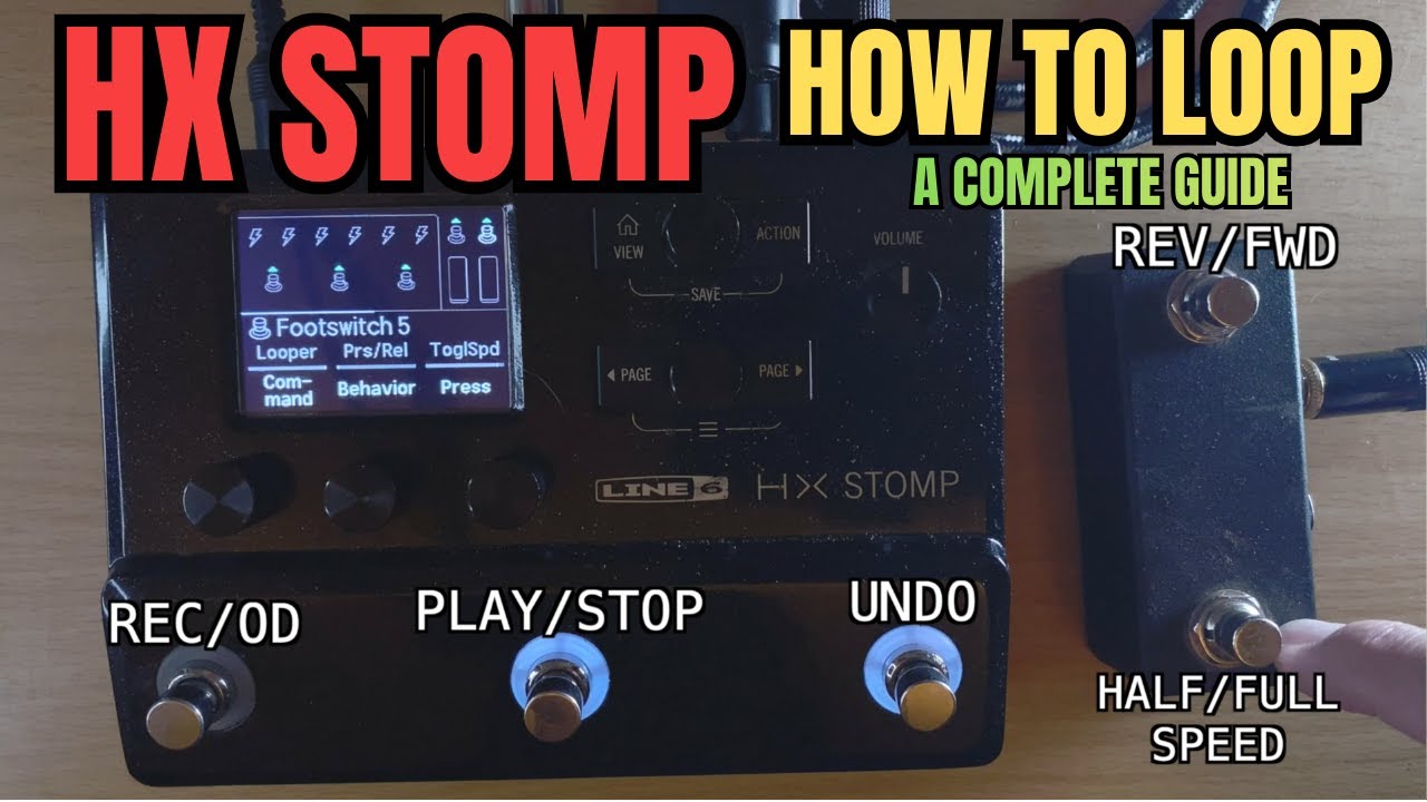 Создание петли с помощью петлителя HX Stomp 1 BUTTON Looper — полное руководство