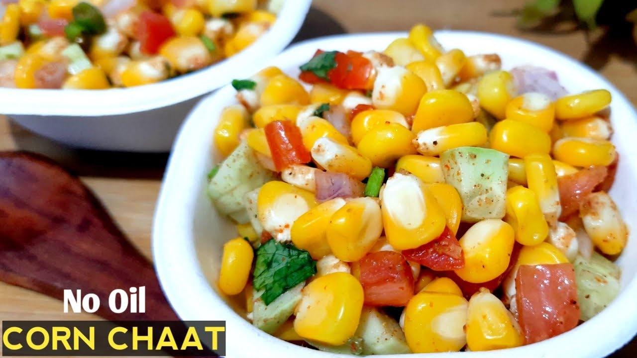 Corn chaat recipe without oil | sweet corn salad recipe | sweet corn chat | Zero Oil Recipes