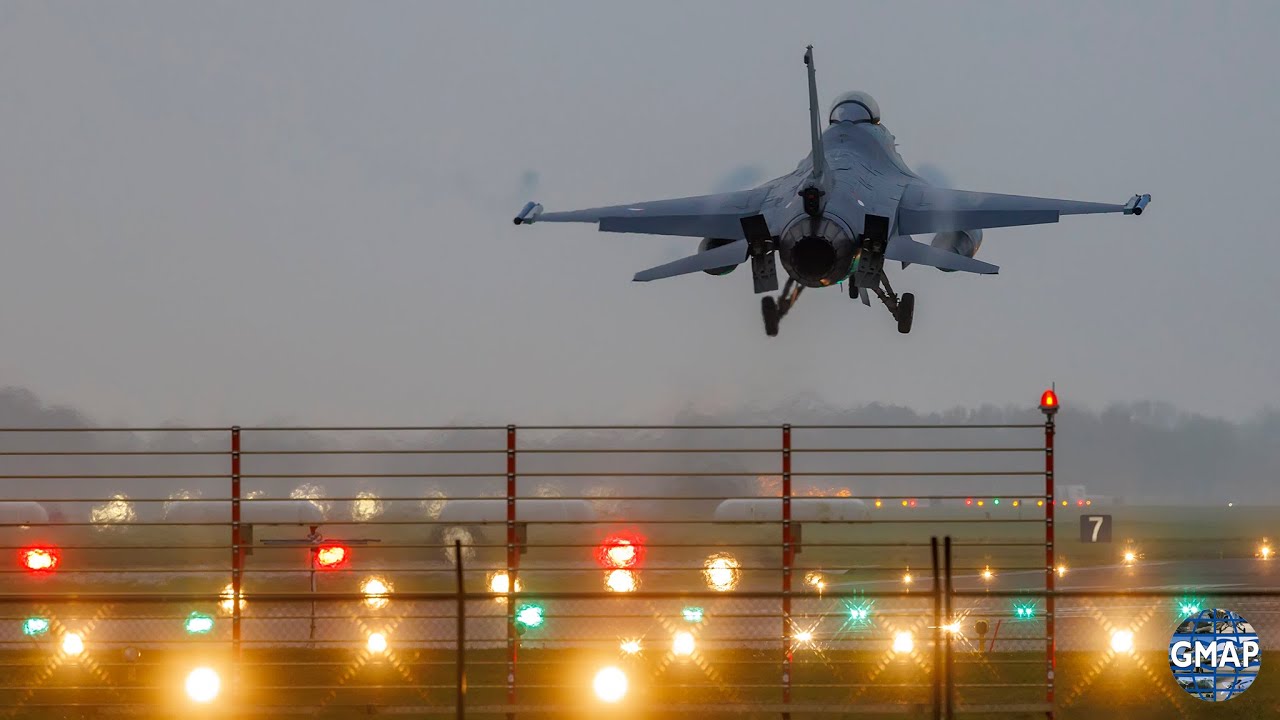 F-16 Mass launch and Elephant Walk at Volkel Air Base #airforce #f16 #aviation #military