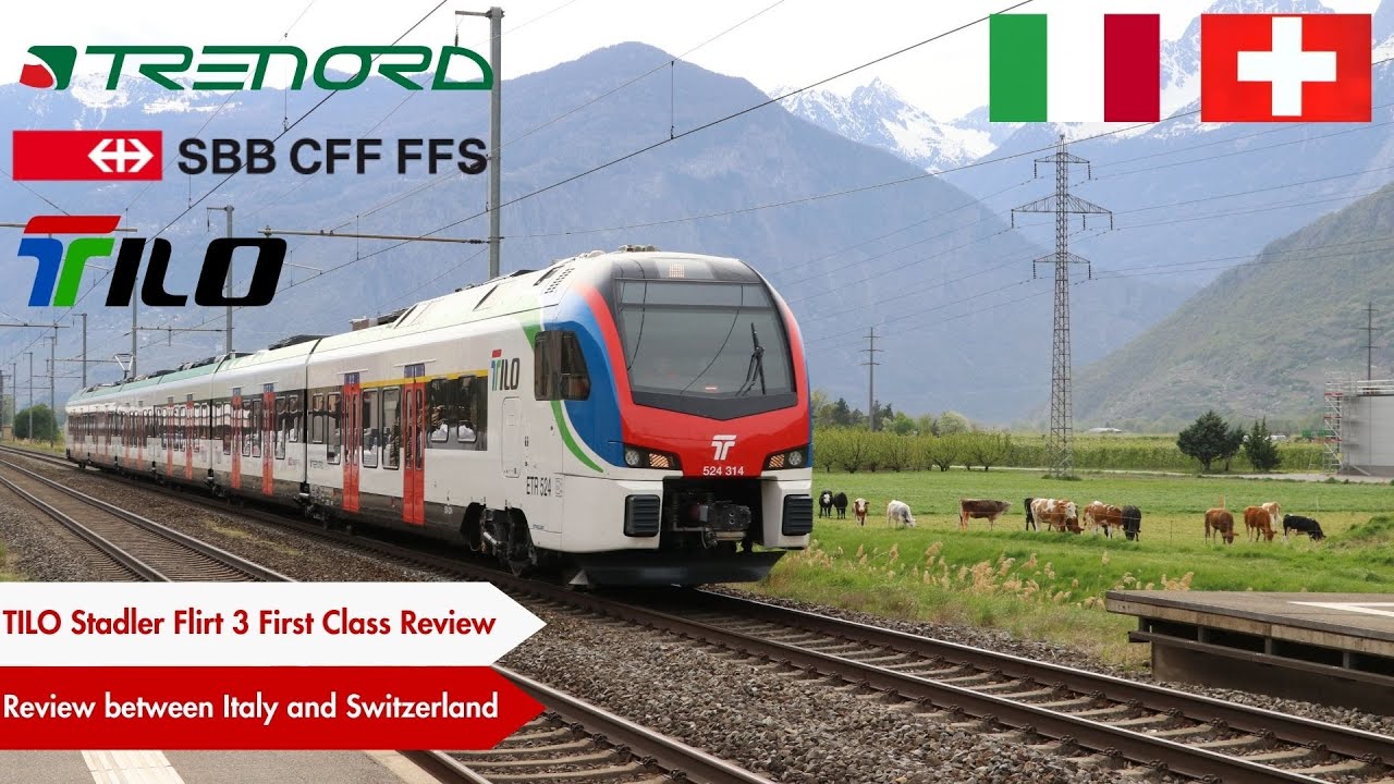 TILO STADLER FLIRT 3: Italy - Switzerland international regional train - Milan-Lugano Review