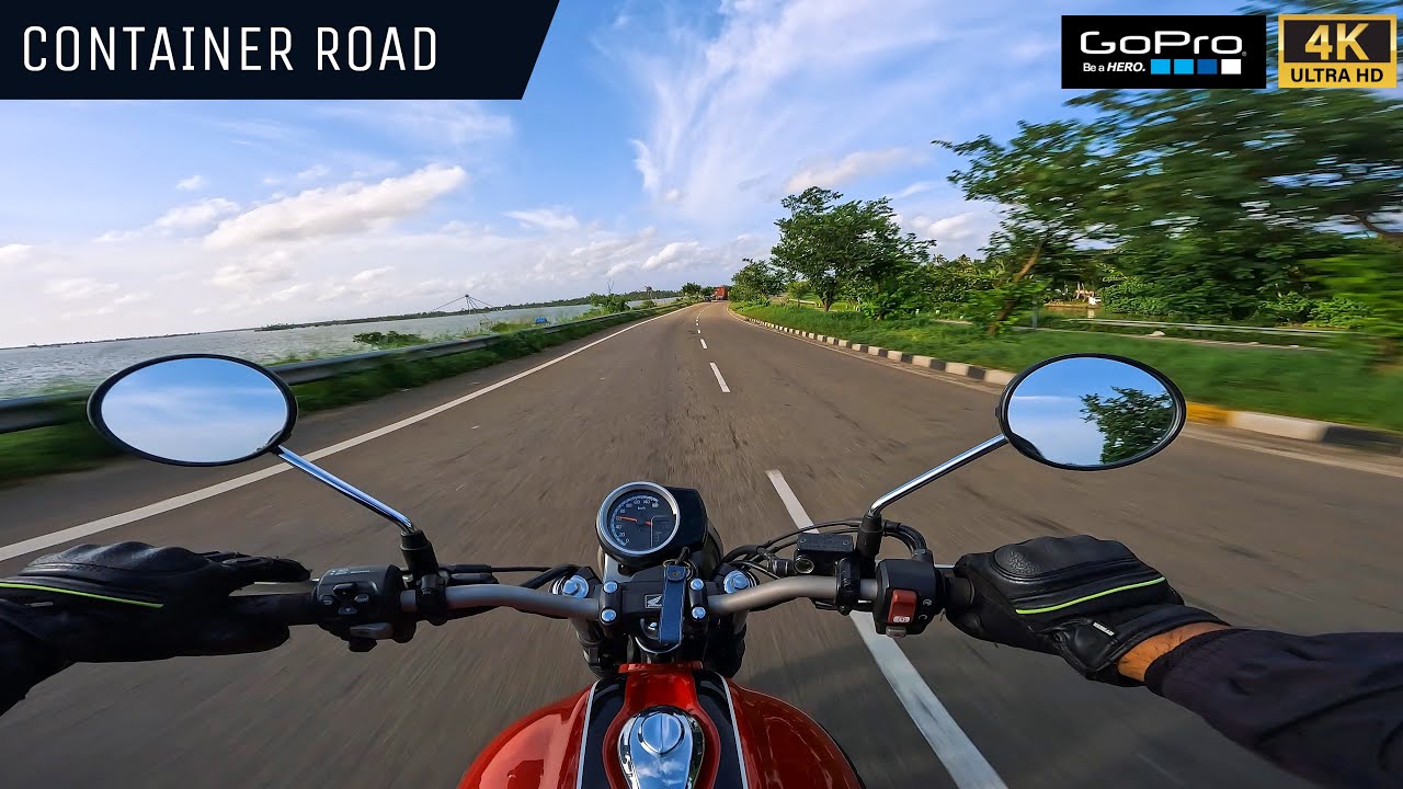 Honda CB350 RS | Vallarpadam Container Road Kochi | RAW Video [4K] | POV | Pure Riding Sound 🎧