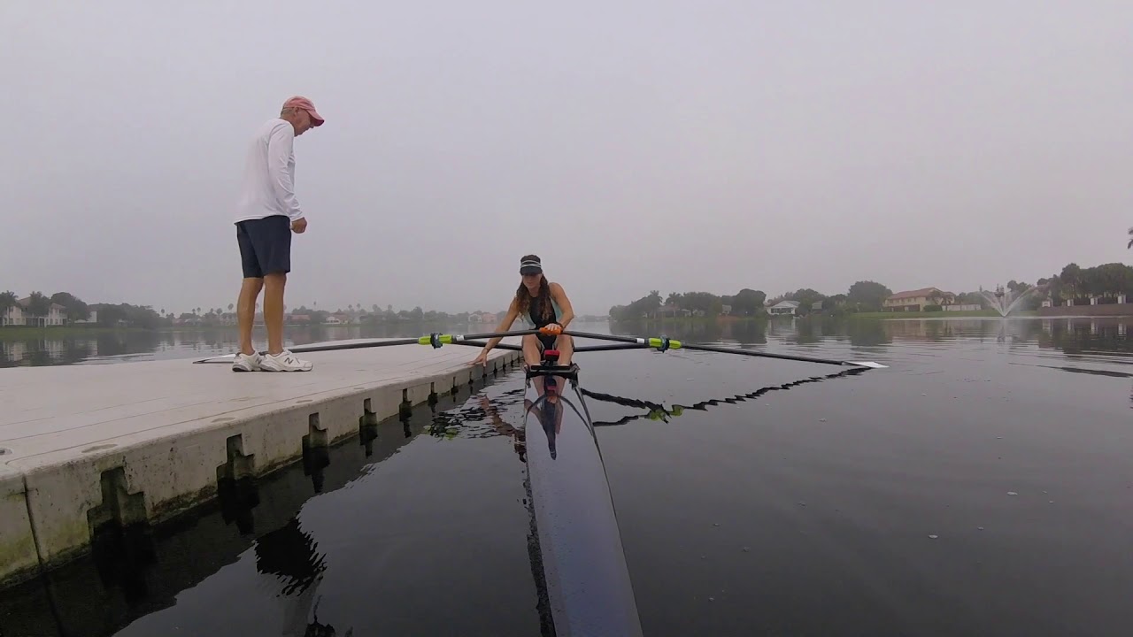Sculling a Fluid Design Blue Max for the first time