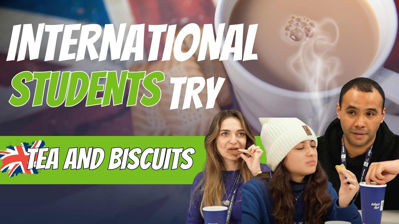 International Students try British Tea and Biscuits