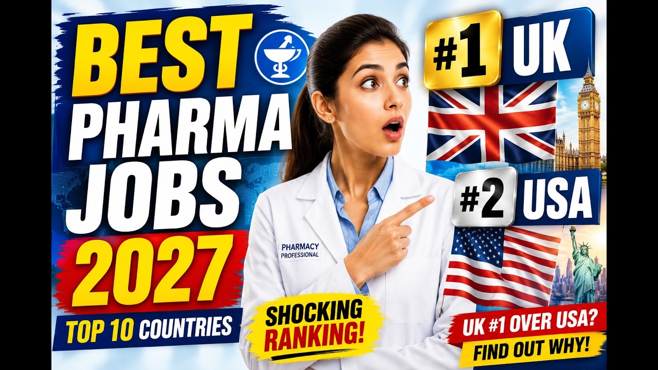 Top 10 Countries for Pharma Jobs in 2027 | UK #1, USA #2? Future Pharma Careers