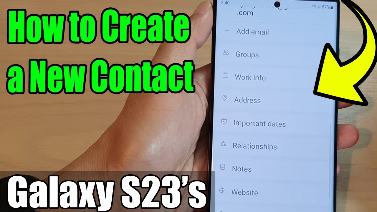 Galaxy S23's: How to Create a New Contact