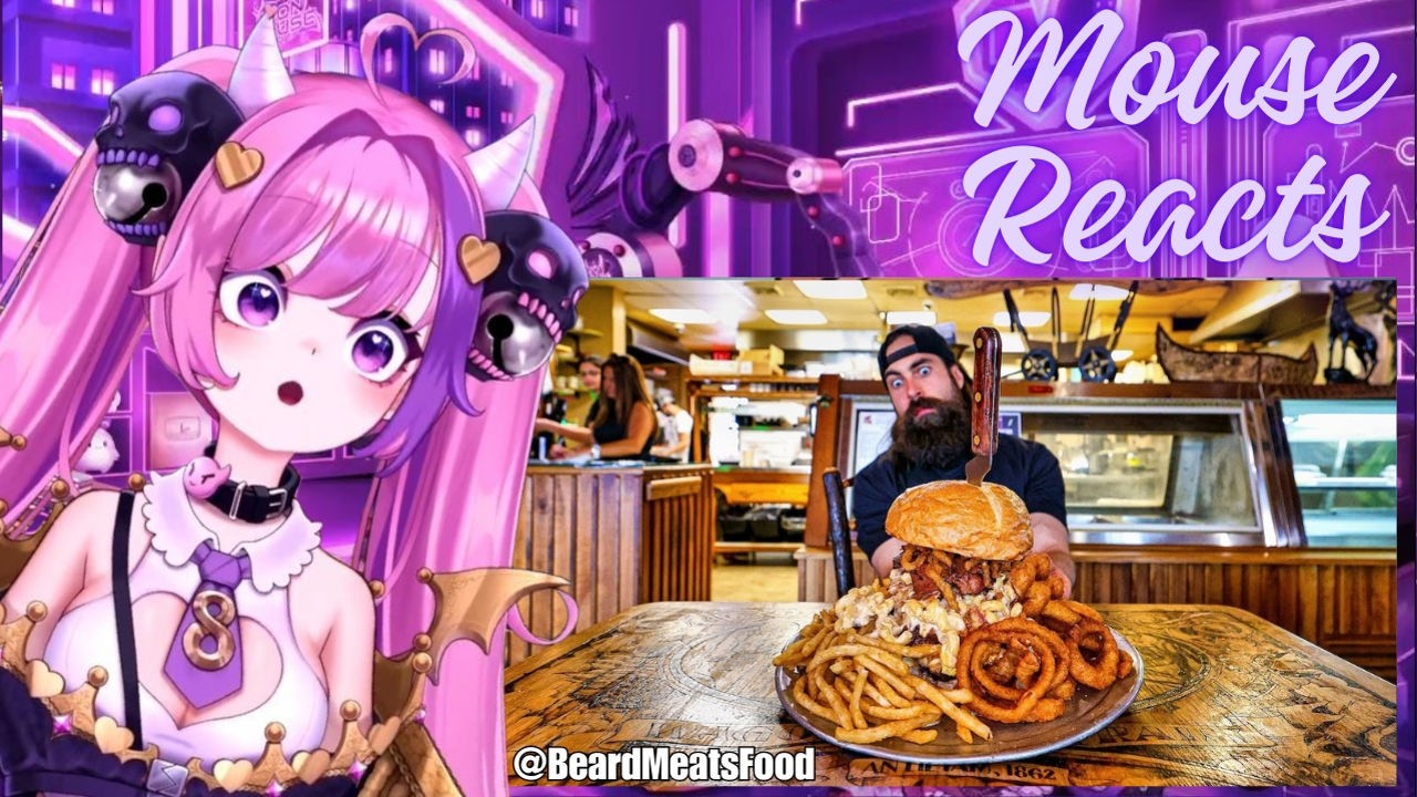 Mouse Reacts to BeardMeatsFood: The Graveyard Burger Challenge