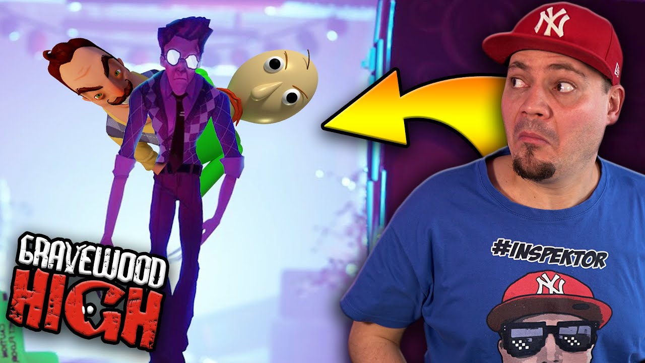 😮 HELLO NEIGHBOR + BALDI = GRAVEWOOD HIGH (nowa mega gierka!) 😮