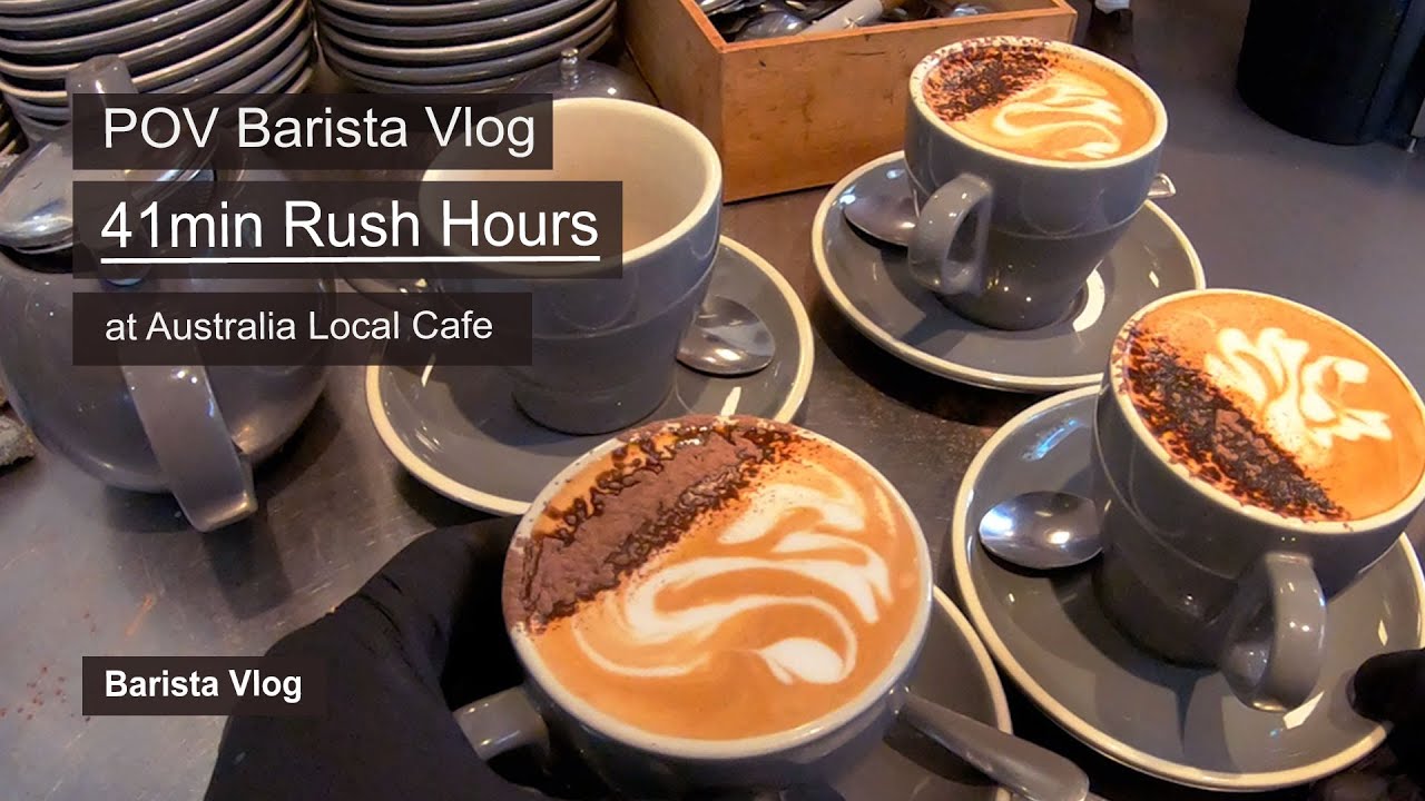 POV Barista Work Rush Hours at Australia Cafe | 41min Coffee Vlog