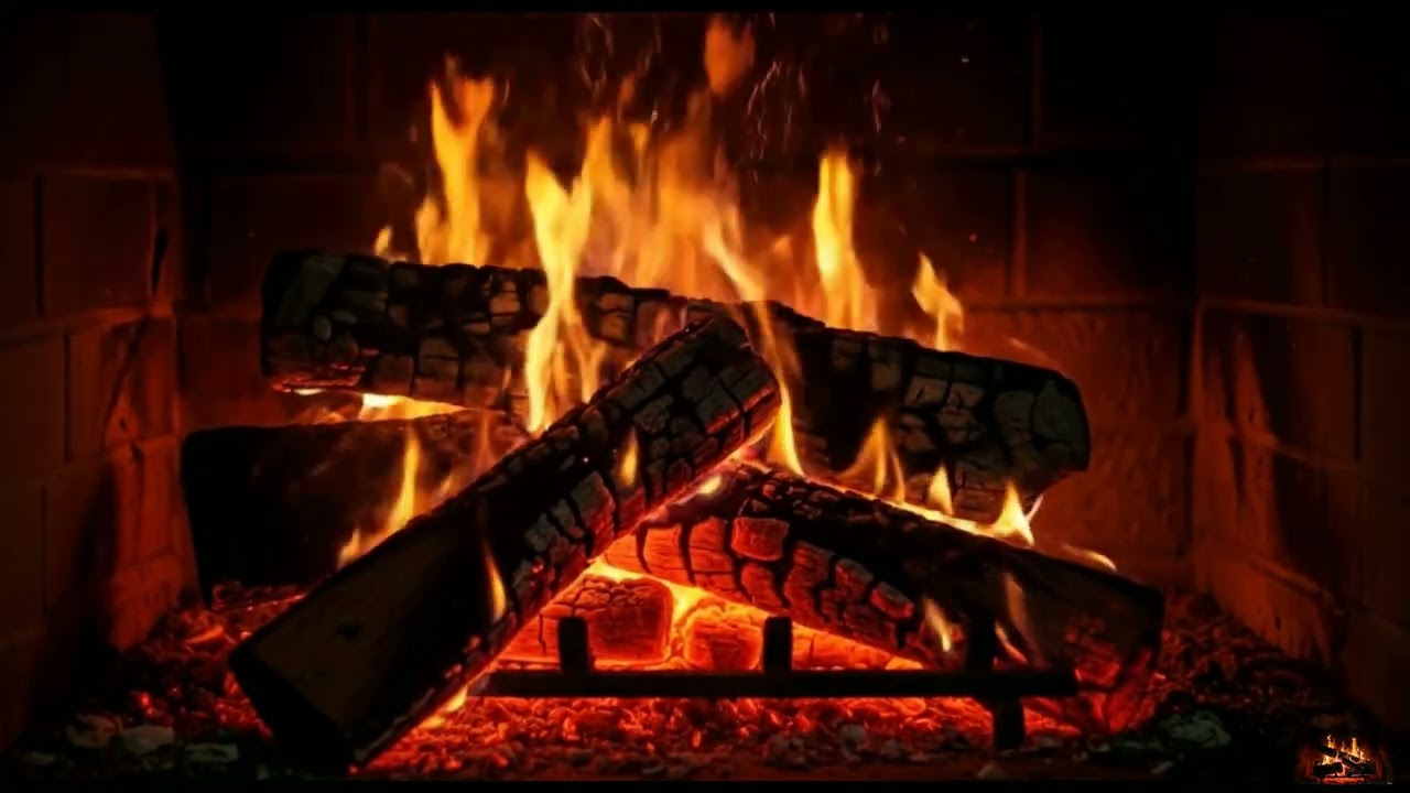 (NO ADS) Cozy Rustic Fireplace 4K with Crackling Fire Sounds for Sleep  AND  Relaxation