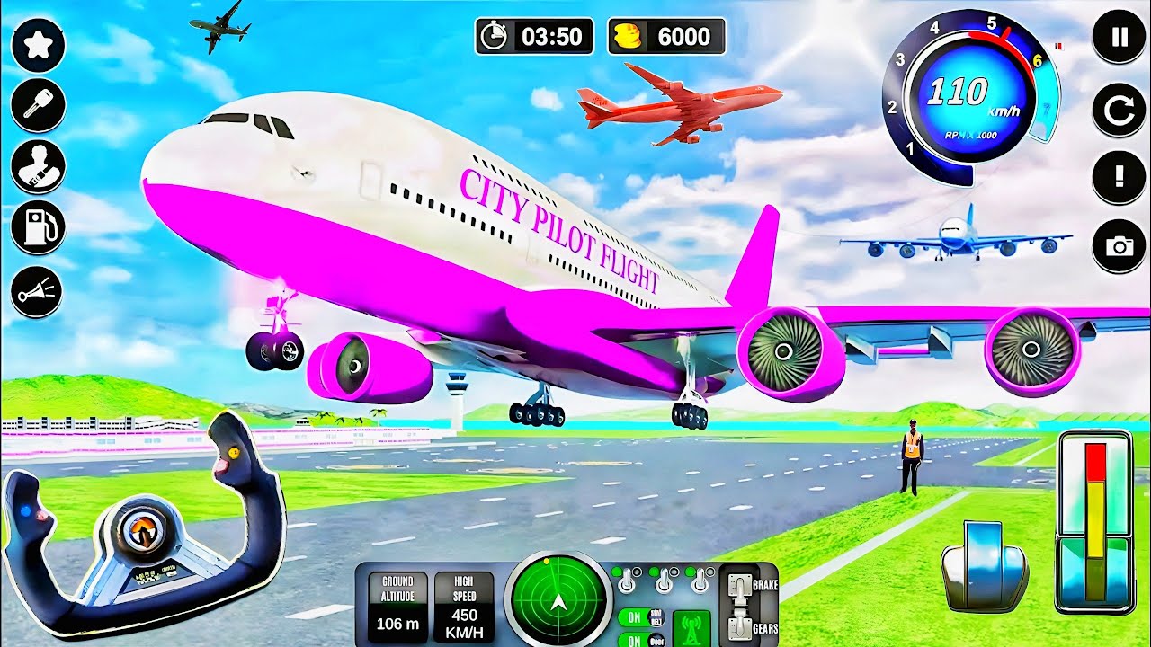 Flight Airplane City Pilot Simulator - Plane Boeing Emergency Landing - Android Game play