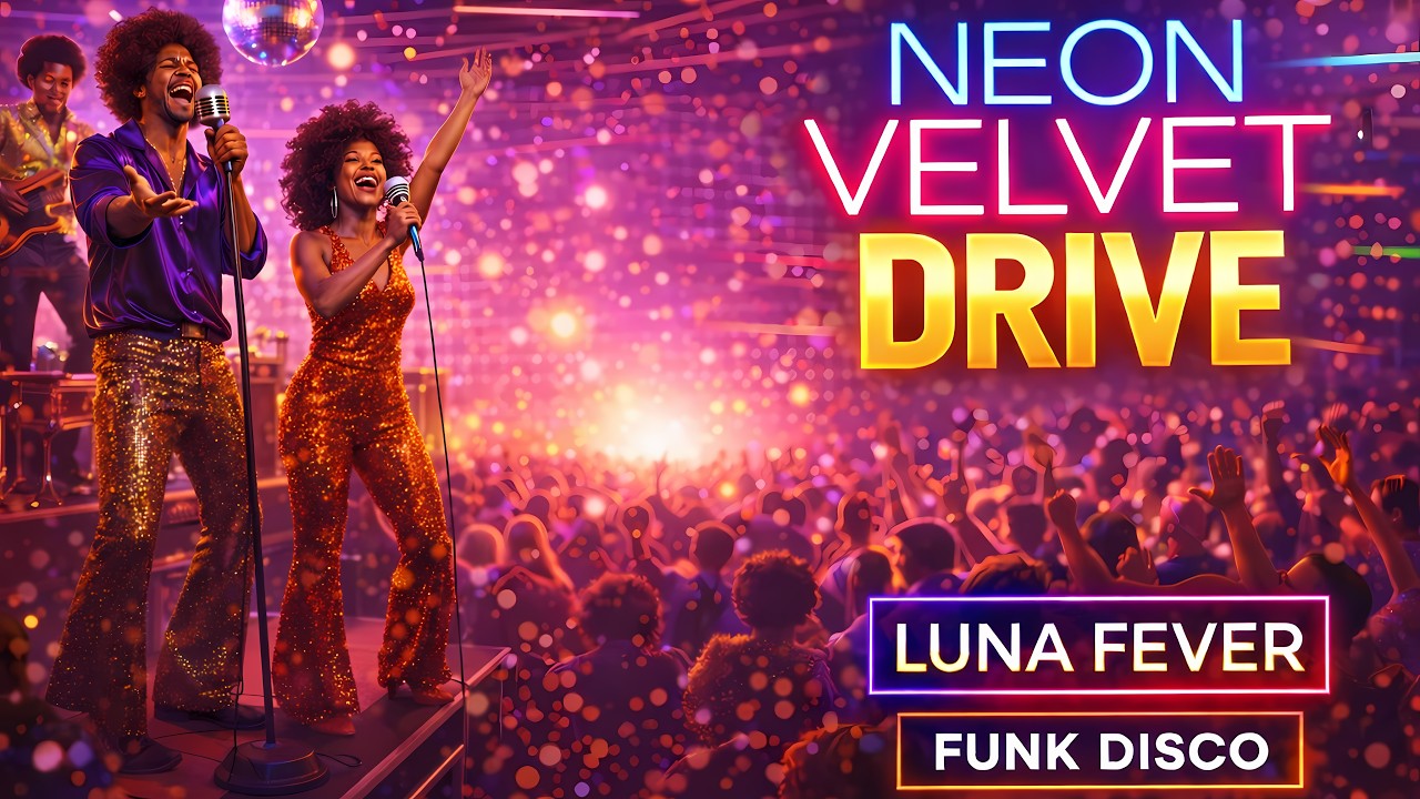 Neon Velvet Drive 🌙 Funk Disco Groove | Luna Fever (Free Copyright Music) #freemusic