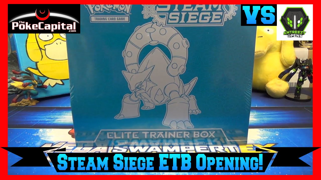 Pokemon Cards XY Steam Siege Elite Trainer Box Opening Battle vs Antreezy Opens