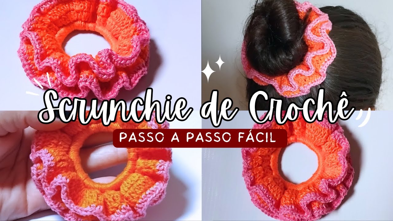 SCRUNCHIE DE CROCHÊ XUXINHA DE CABELO