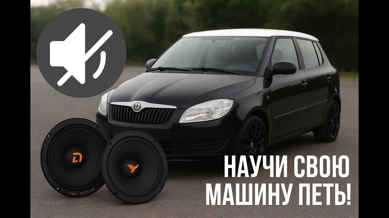 Обзор и замена передних штатных динамиков в Шкода Фабия 2 (Skoda Fabia) на DL Audio Gryphon PRO 165