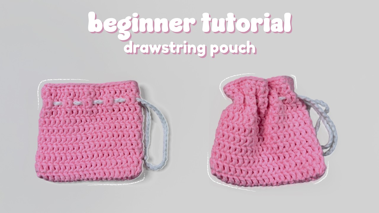 how to crochet drawstring pouch | easy crochet bag for beginners