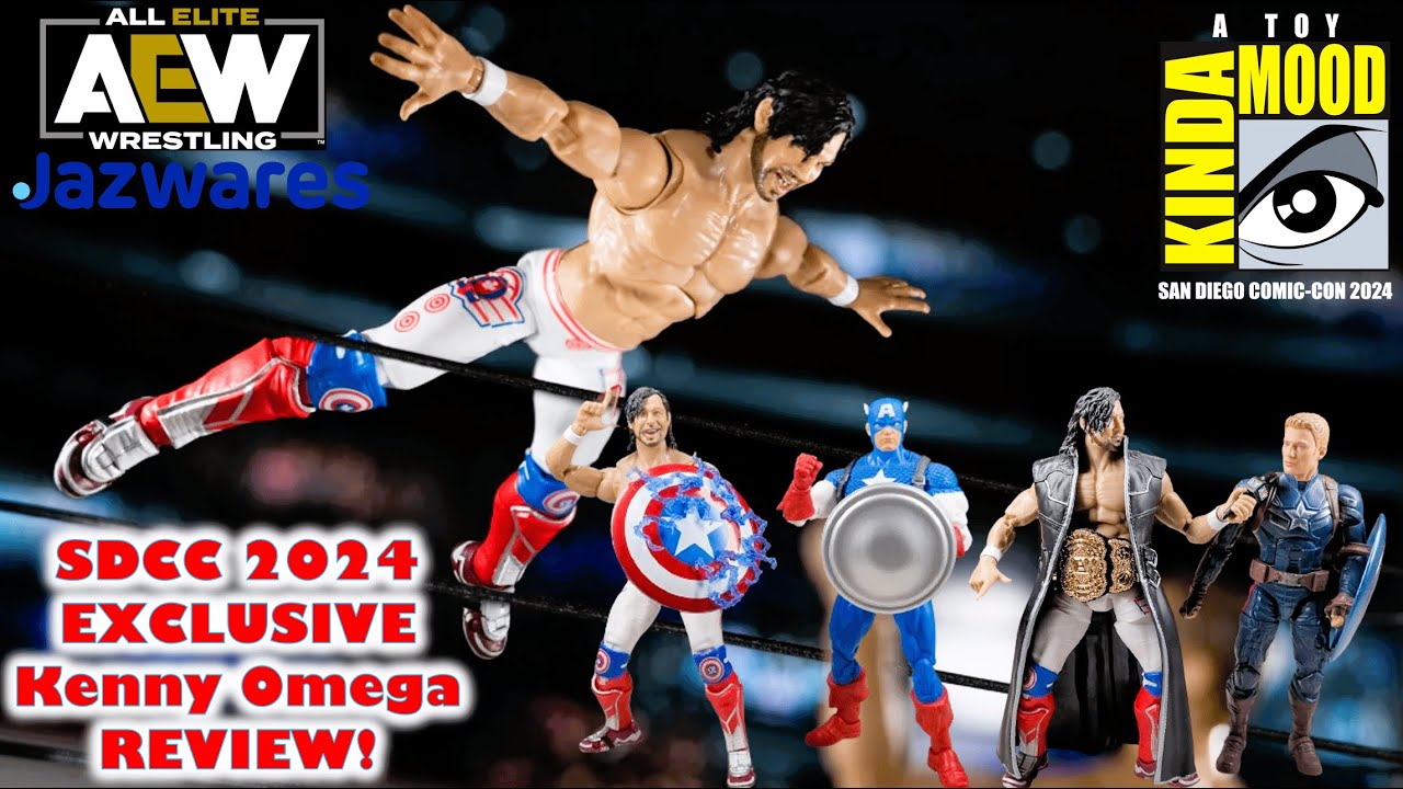 SDCC Exclusive AEW Jazwares KENNY OMEGA Review | Captain America Gear!