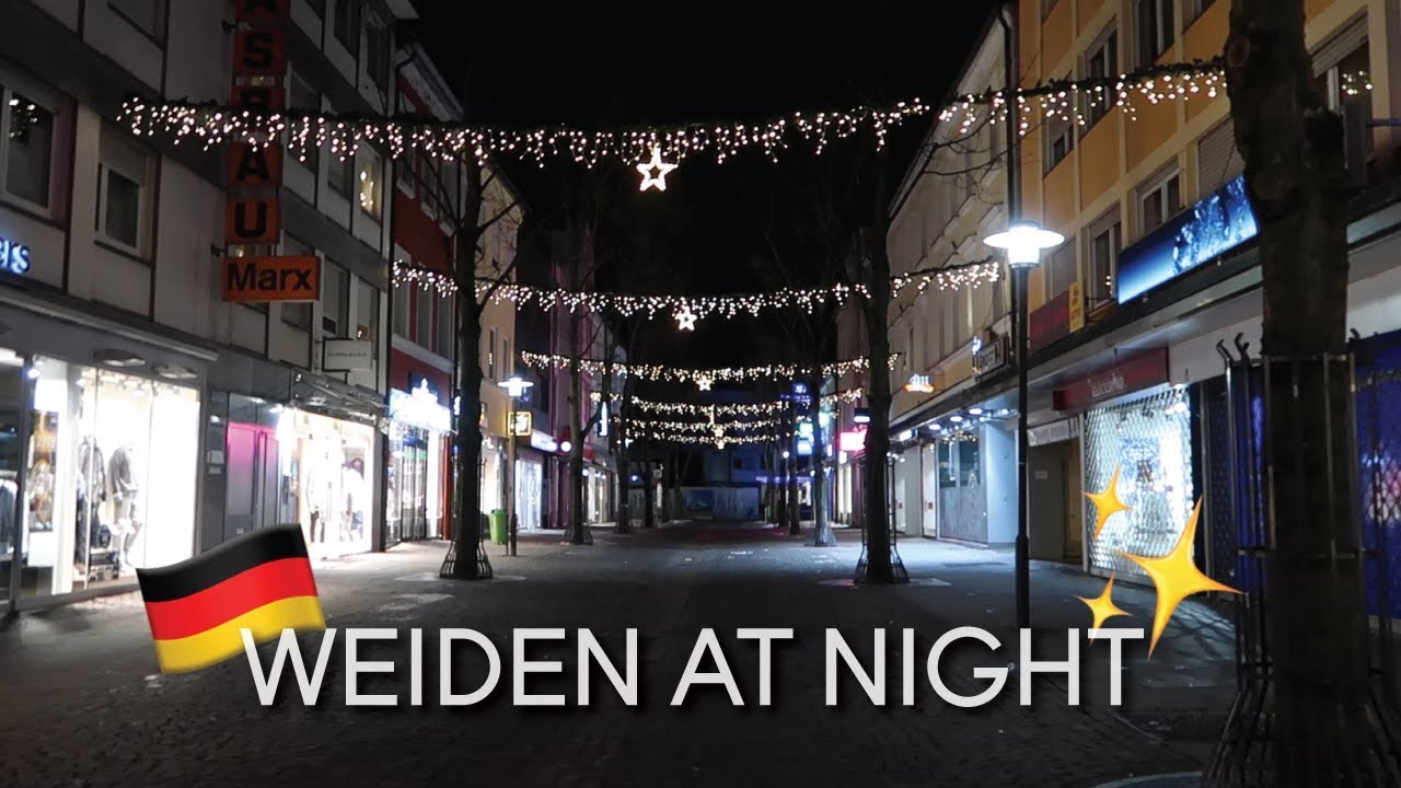 Walking and Driving Around Weiden at Night || Germany Vlog