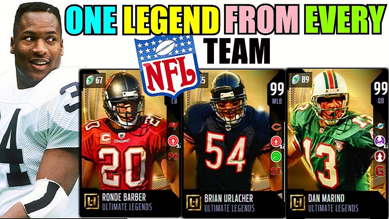 ONE LEGEND FROM EVERY NFL TEAM! Madden 18 Ultimate Team Squad Builder