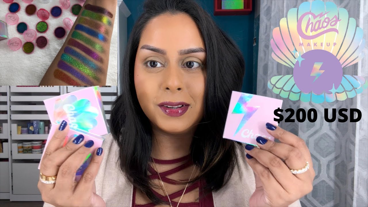 CHAOS MAKEUP MULTICHROME EYESHADOWS REVIEW | SWATCHES & DEMO