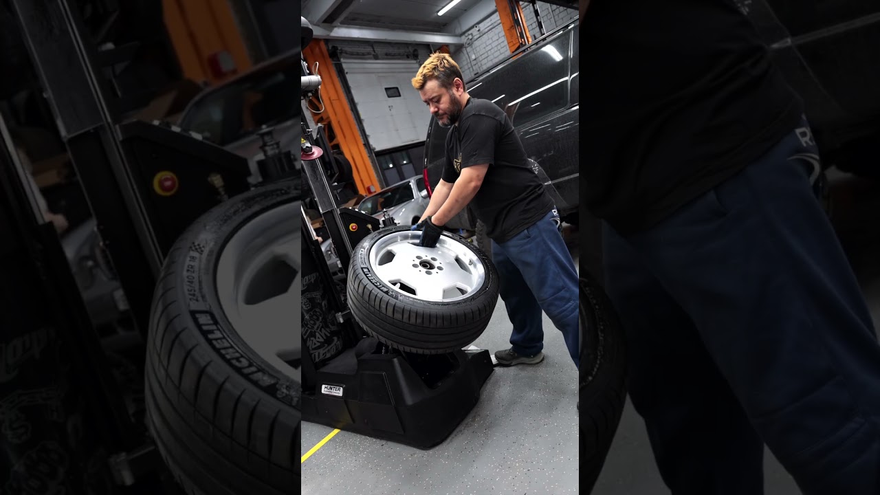 Ремонт и балансировка колеса Mercedes W210 