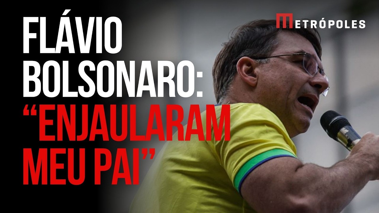 Em ato, Flávio acena às mulheres, ataca Lula e poupa ministros do STF