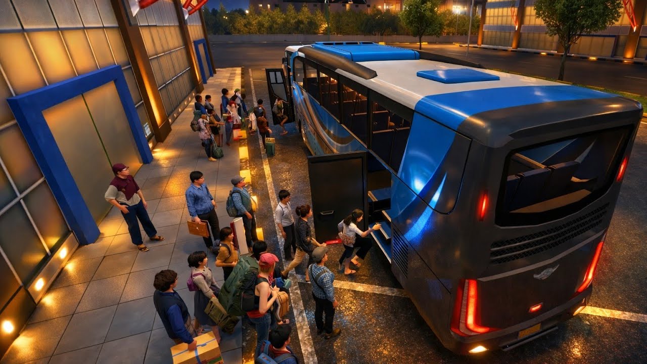 Real Bus Simulator Night Drive 😱🔥 Full HD Gameplay