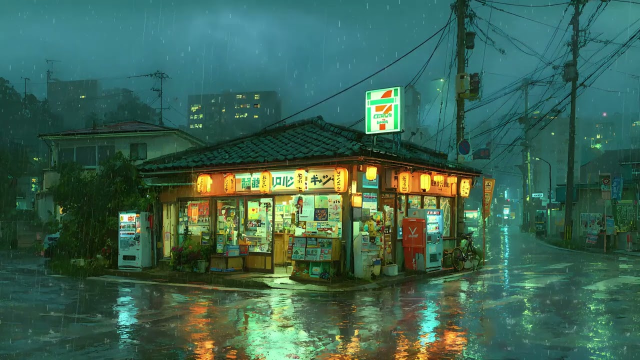 Tokyo After Midnight 🌙 Cozy Lofi Rain Night Ambience For Sleep