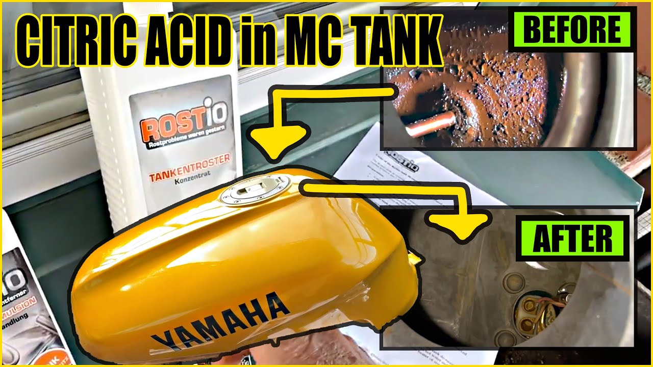 Remove Rust & Restore Motorcycle Tank with Lemon Acid