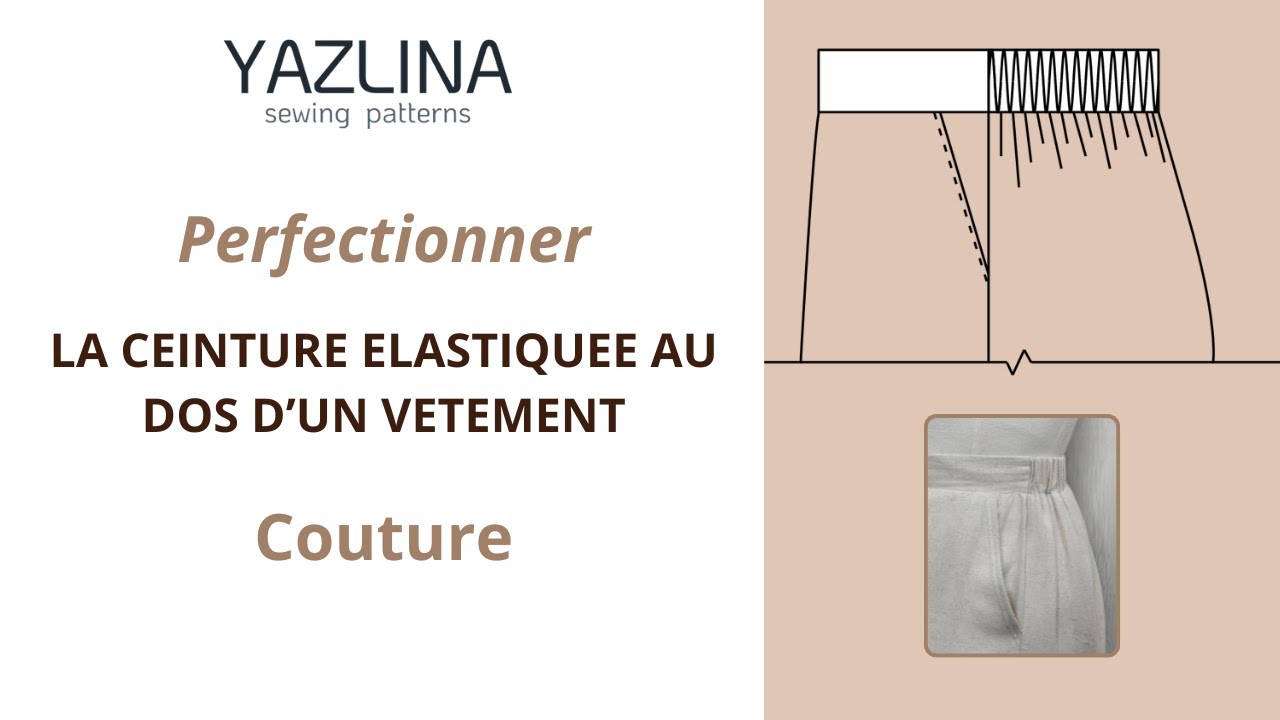 Coudre une ceinture de pantalon/jupe avec élastique au dos uniquement