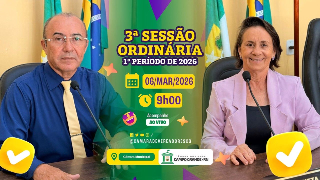 3ª Sessão Ordinária - 1º período de 2026