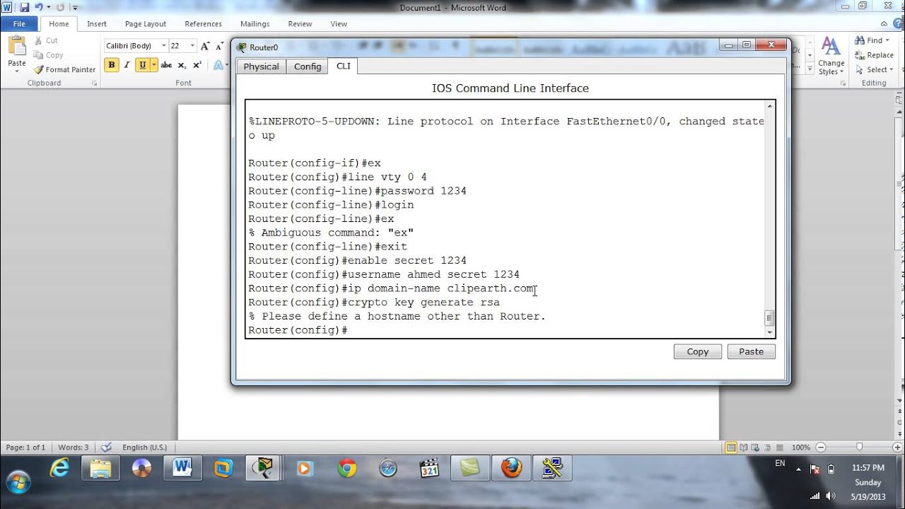 طريقة تفعيل SSH بديلا عن إتصال Telnet ..فيديو لـ أحمد نظمى