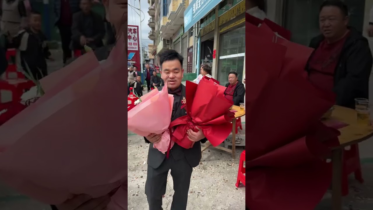 恭喜三姑姐婚礼圆满礼成！你迎我进门，我送你出嫁，承蒙厚爱，一直对我宠爱有加，找到属于自己的幸福，纵有万般不舍，也要祝你永远幸福快乐，娘家永远是你最温暖的依靠，最坚强的后盾！ #记录真实生活 #农村婚