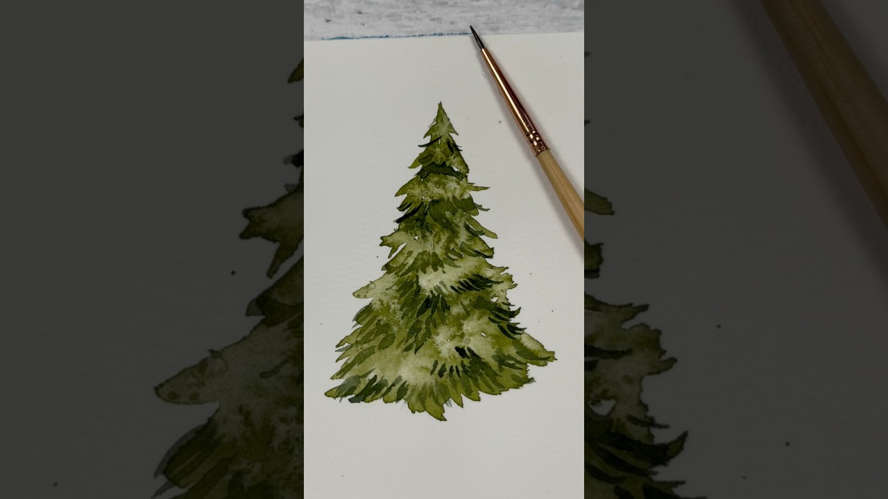 Create a simple snowy tree WITHOUT white paint!