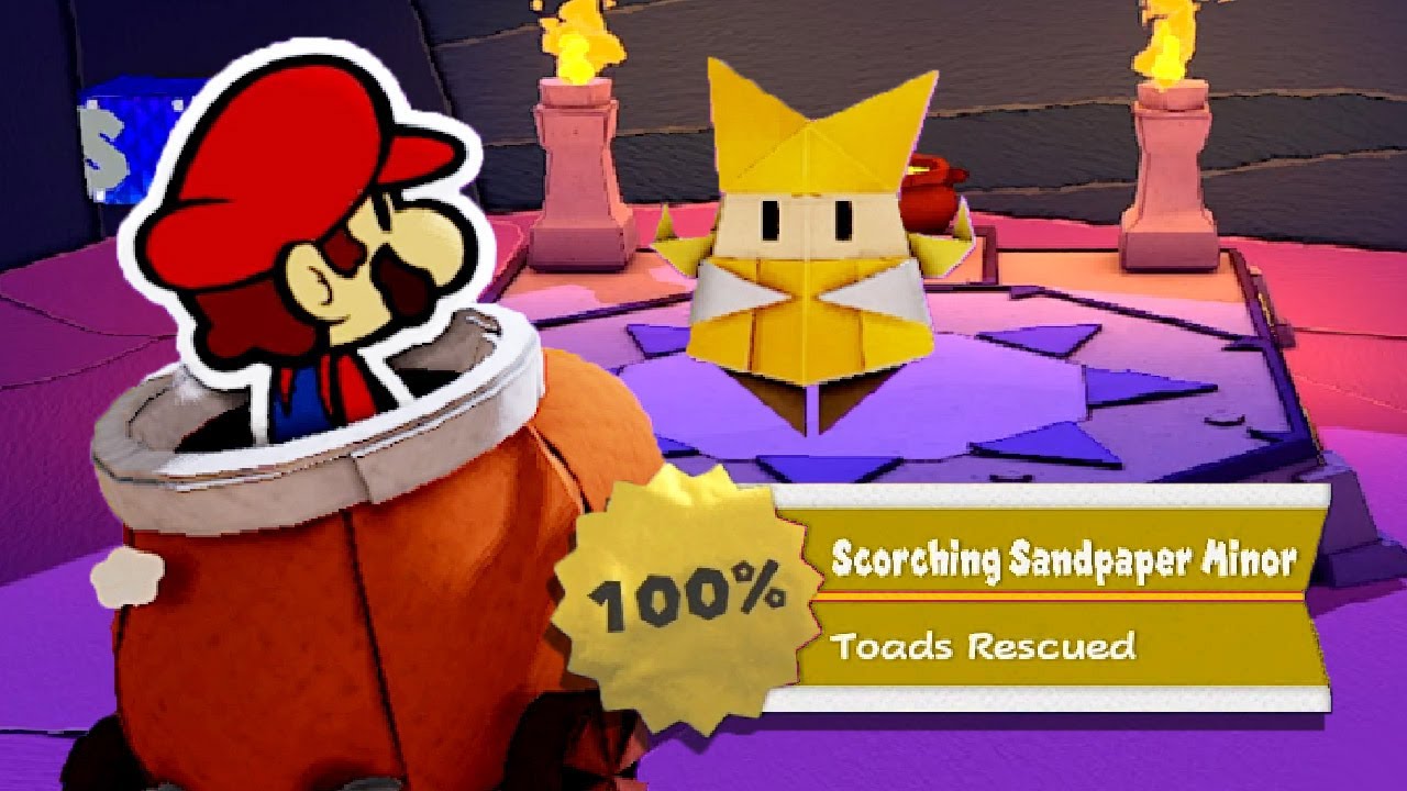 Paper Mario The Origami King Walkthrough Part 17: Through Scorching Sandpaper at Night