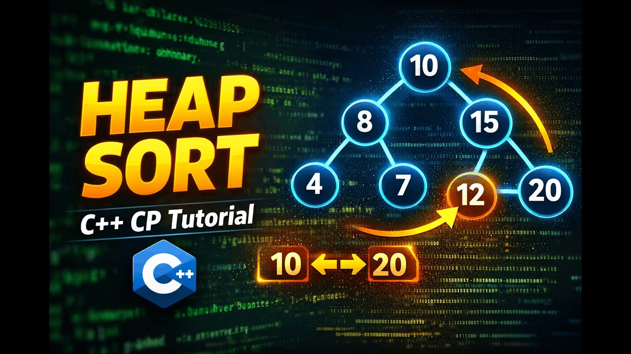 Heap Sort in C++ Explained Simply 🔥 | Competitive Programming Tutorial