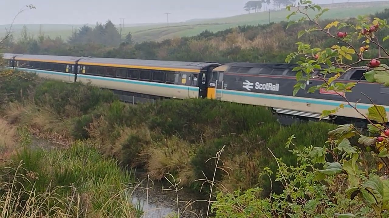 47712 working past Falahill on the Waverley Route on its way to Tweedbank
