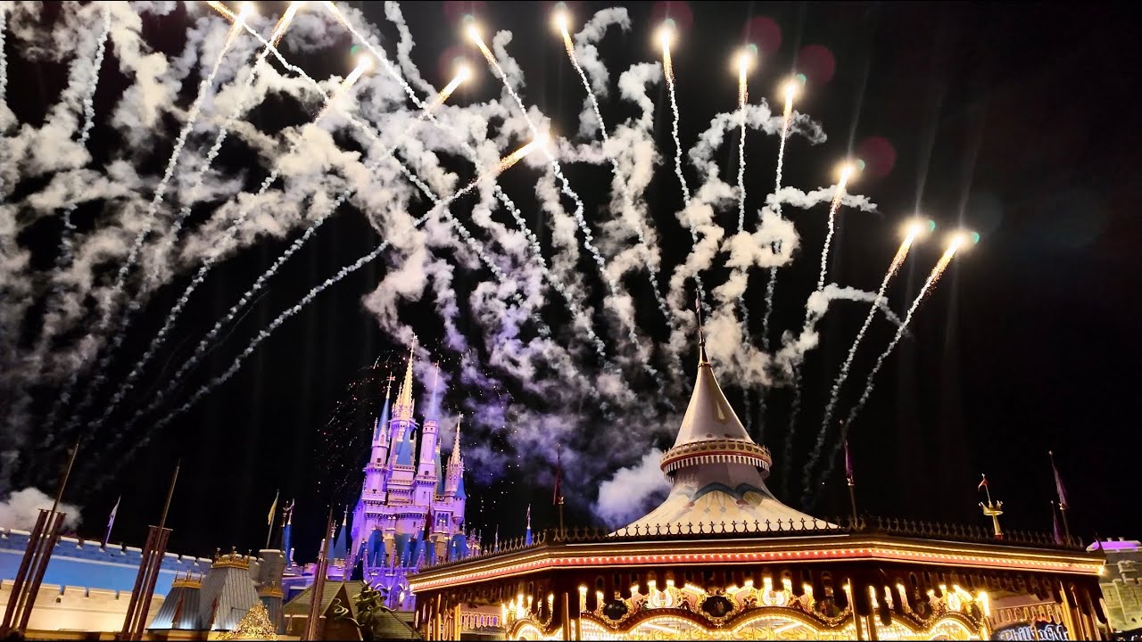 4th of July Eve Fireworks Behind Cinderella’s Castle ~ Magic Kingdom, Orlando Fl